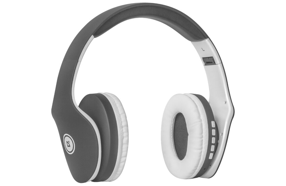 SŁUCHAWKI NAUSZNE DEFENDER FREEMOTION B525 SZARO-BIAŁY Bluetooth mikrofon