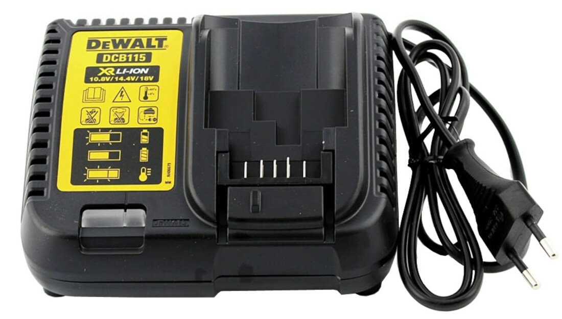 Zestaw elektronarzedzi DEWALT DCK305P3T mozliwy montaz na scianie napiecie ladowanie pojemnosc 2,0 Ah czas ladowania dioda LED