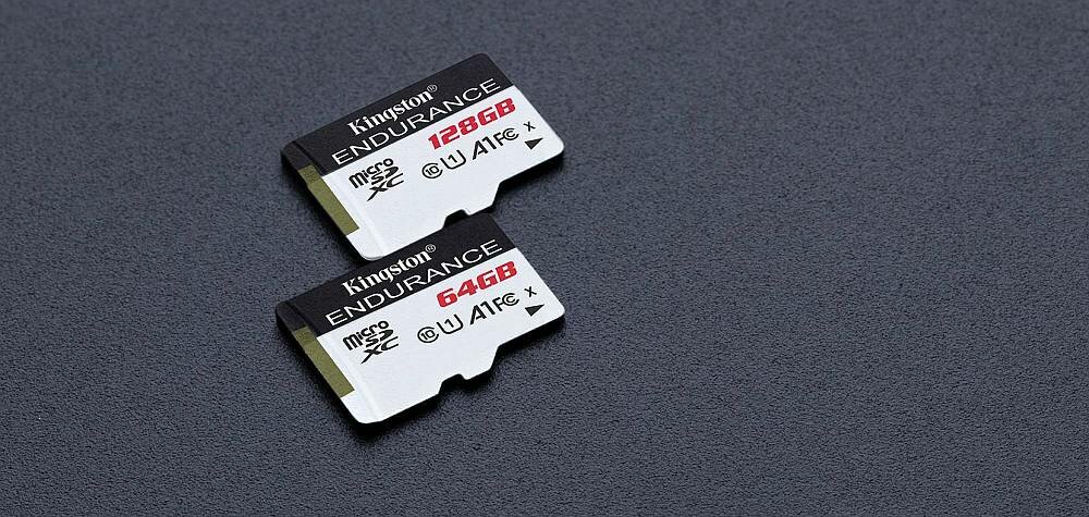 Karta pamięci KINGSTON Endurance microSDXC kamera monitoring zapis pojemność szybkość trwałość