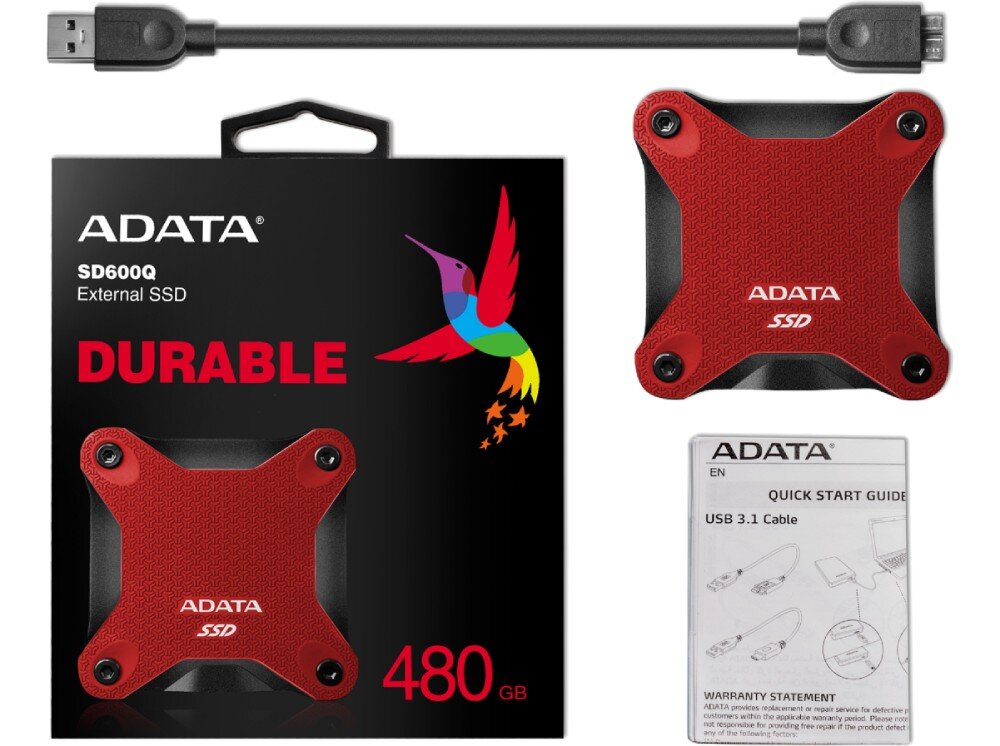 Dysk ADATA SD600Q 480GB SSD zestaw opakowanie