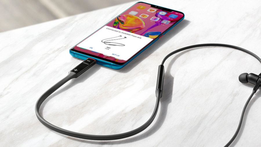 Słuchawki Dokanałowe HUAWEI FreeLace Pomarańczowe - Parowanie Bluetooth