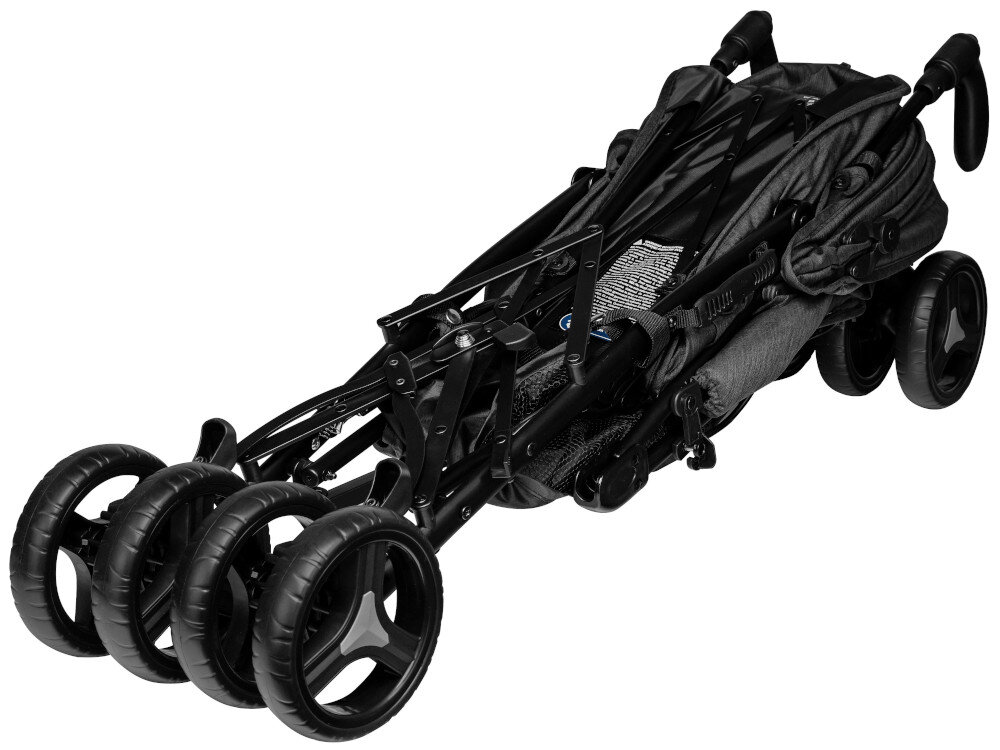 Wózek dziecięcy LIONELO Irma Black Dark Grey Czarny System składania uchwyt do przenoszenia potrzeby ułatwienie