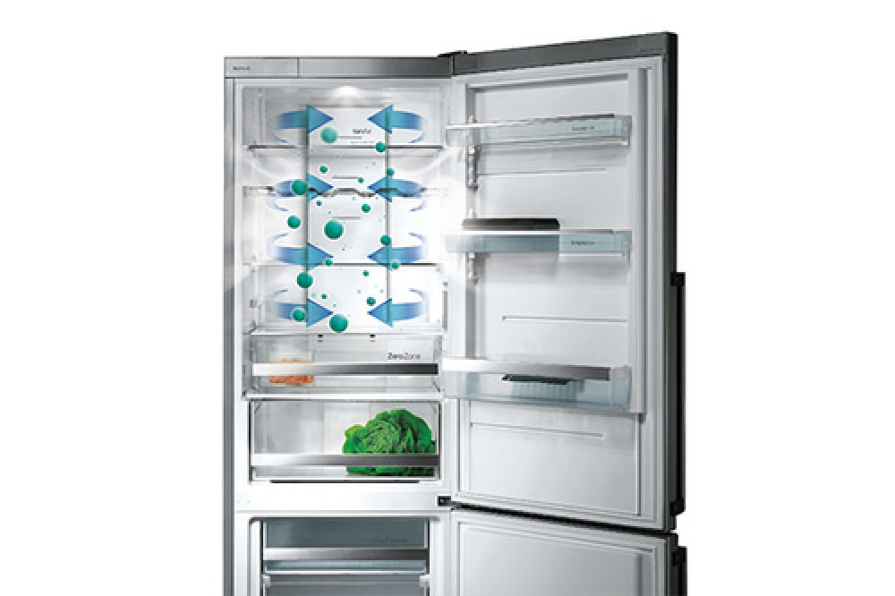 Lodówka GORENJE NRK6201MS4 - Niesamowita kombinacja dwóch systemów chłodzenia: IonAir i MultiFlow 360°