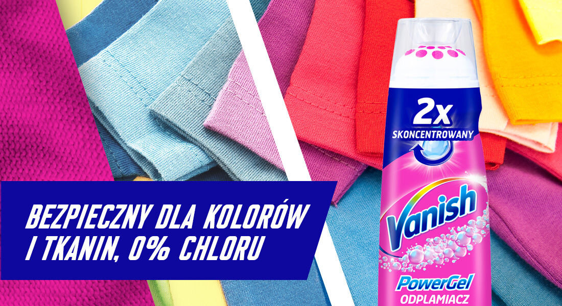 Odplamiacz z Końcówką do pocierania Vanish Power Gel 200 ml do bieli do koloru