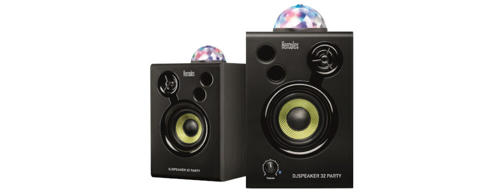 kolumny głośnikowe HERCULES DJMonitor 32 Party - efekty świetlne