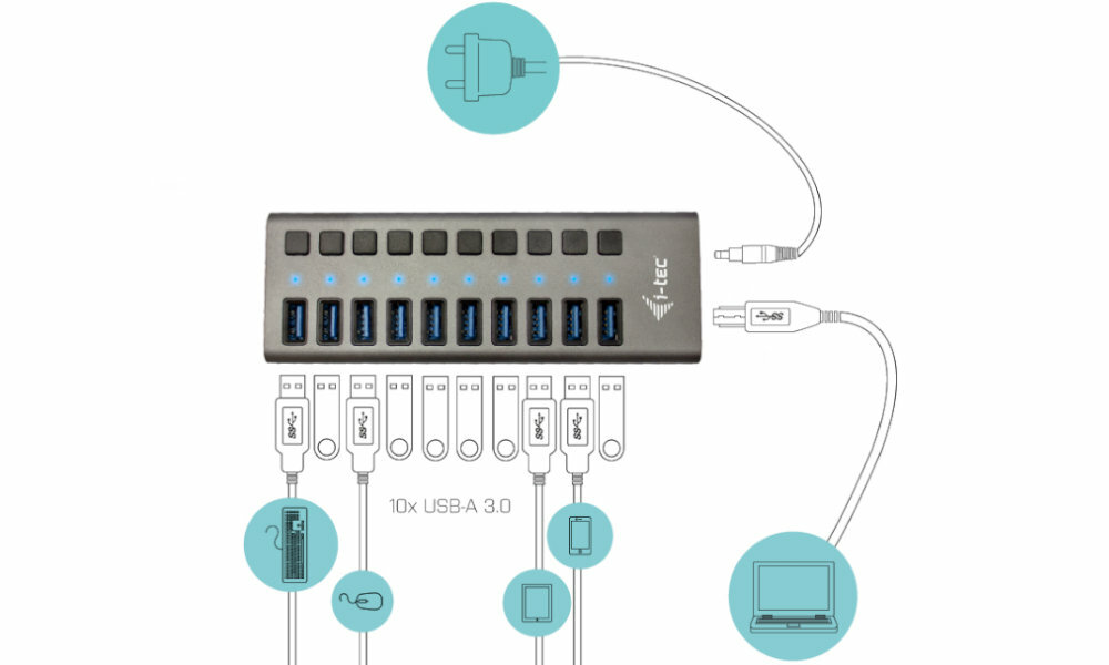 I-TEC U3CHARGEHUB10 zlacza