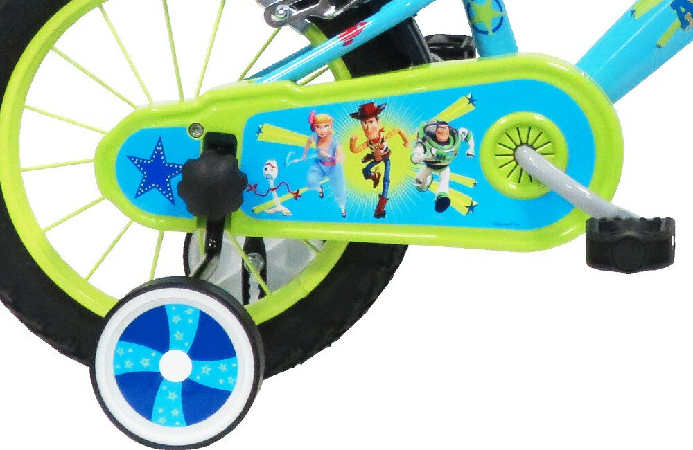 Rower DISNEY Toy Story 14 Niebiesko-zielony kolka podporowe oslona