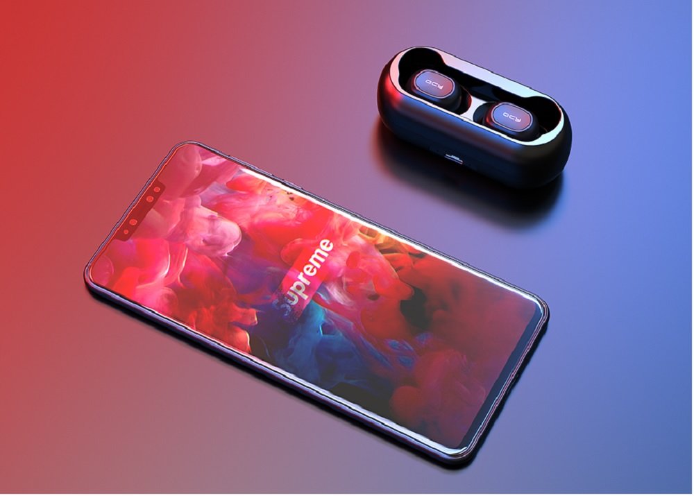 Słuchawki QCY T1 True Wireless magnetyczne energooszczędne