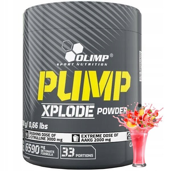 Olimp PUMP XPLODE Powder 300 g Fruit - CYTRULINA - ARGININA - BETA ALANINA