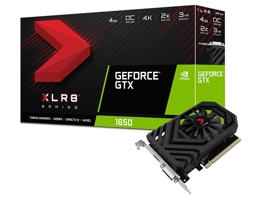 Karta graficzna PNY GeForce GTX 1650 Gaming OC 4GB NVIDIA Turing tryb boost