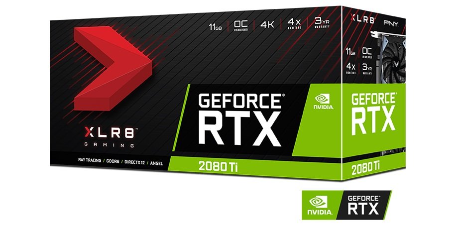 Karta PNY GeForce RTX 2080 Ti 11 GB XLR8 Gaming Overclocked Edition NVIDIA Turing Ray Tracing 11 GB