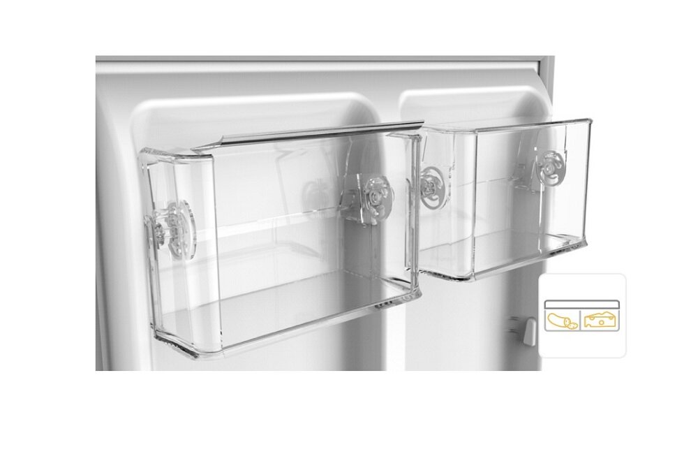 Lodówka WHIRLPOOL W9 931D IX H Nofrost Srebrna Pełen balkonik na nabiał