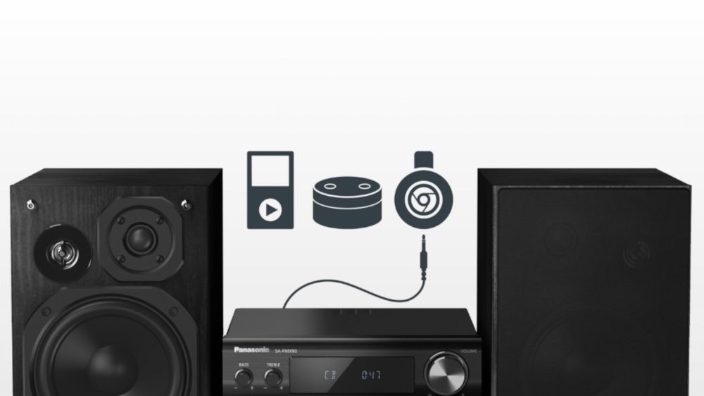 Wieża PANASONIC SC-PMX92EG Czarny - Aux In