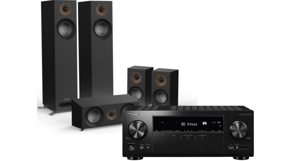 Kino Domowe PIONEER VSX-534B + JAMO S 805-HCS Czarny - Ogólny Wygląd