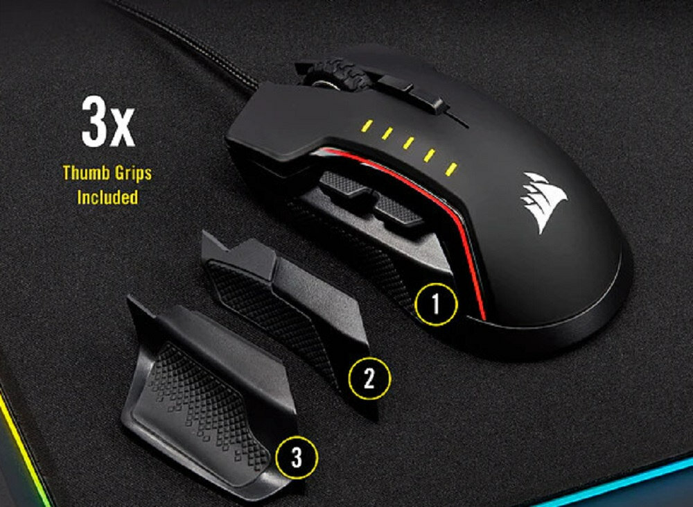 Mysz CORSAIR Glaive RGB Pro Czarny - niezawdonosc