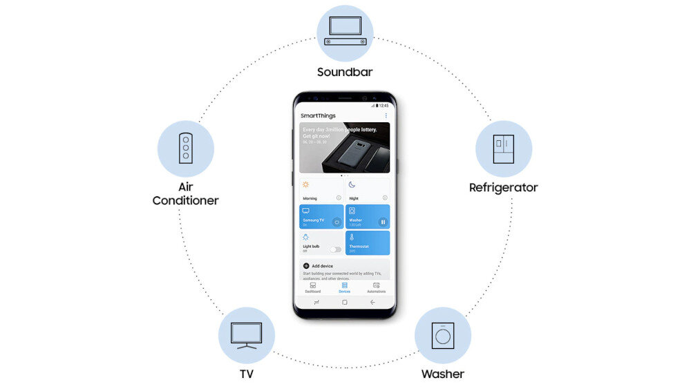 Soundbar SAMSUNG HW-Q80R - smartthings