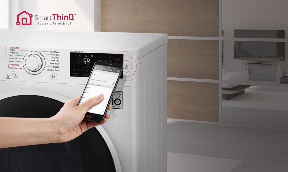 Pralka LG F4J5VY3W - Inteligentna pomoc dzięki NFC