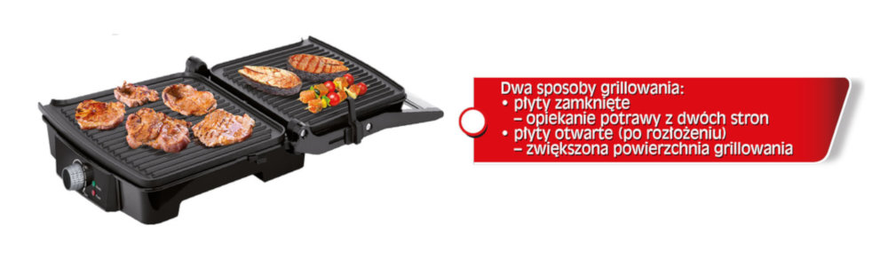 Grill GORENJE KR1800SDP pozycja grilowania