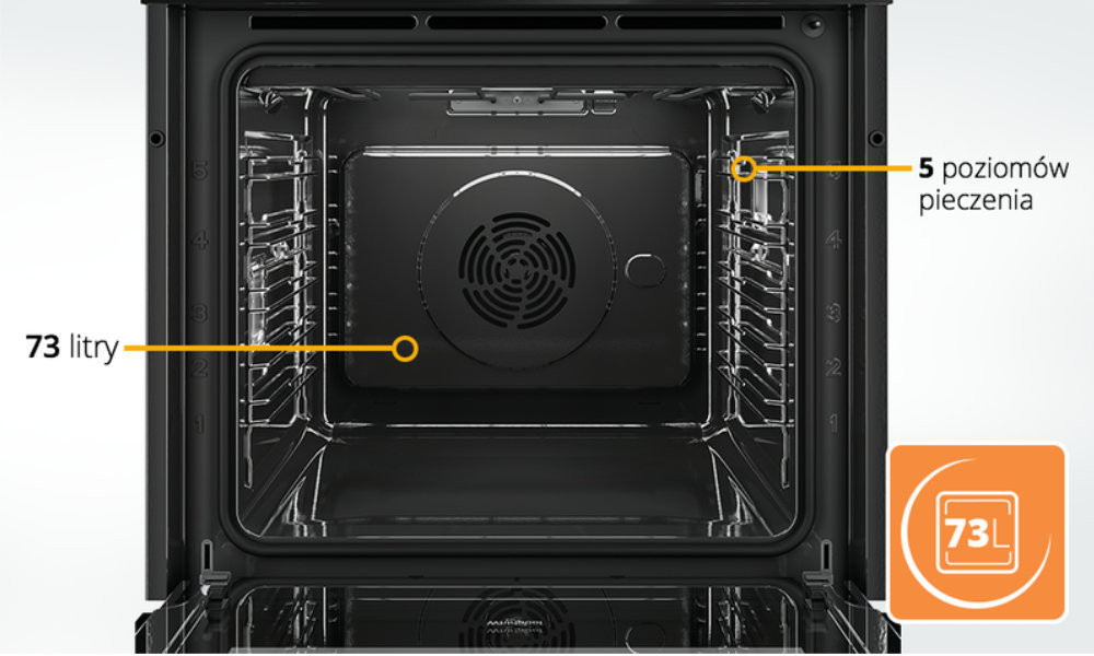 Духовка WHIRLPOOL W6 OM4 4S1 P BSS - Ємність 73 л