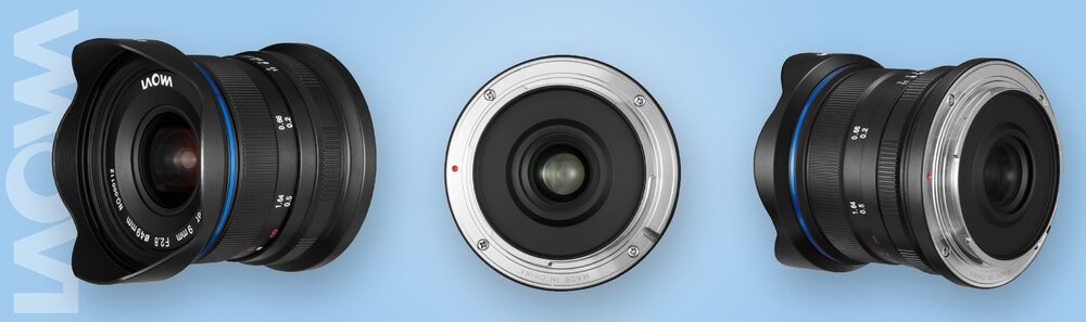 Obiektyw Laowa C&D-Dreamer 9 mm f/2,8 z różnych stron