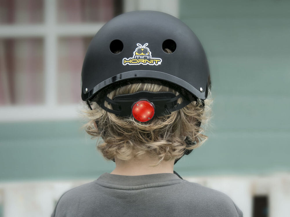 Kask HORNIT BLS802 Czarny dla Dzieci (rozmiar S) lampka tryby wentylacja
