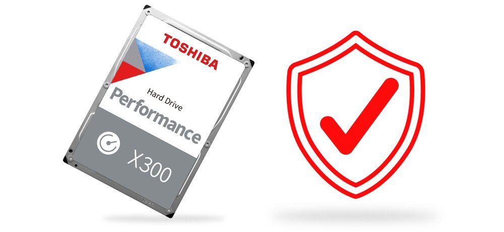 Dysk TOSHIBA X300 do zastosowań profesjonalnych dla graczy dla projektantów graficznych pojemność użytkowa Bezpieczeństwo przechowywanych danych Szybki transfer danych wysoka prędkość obrotowa
