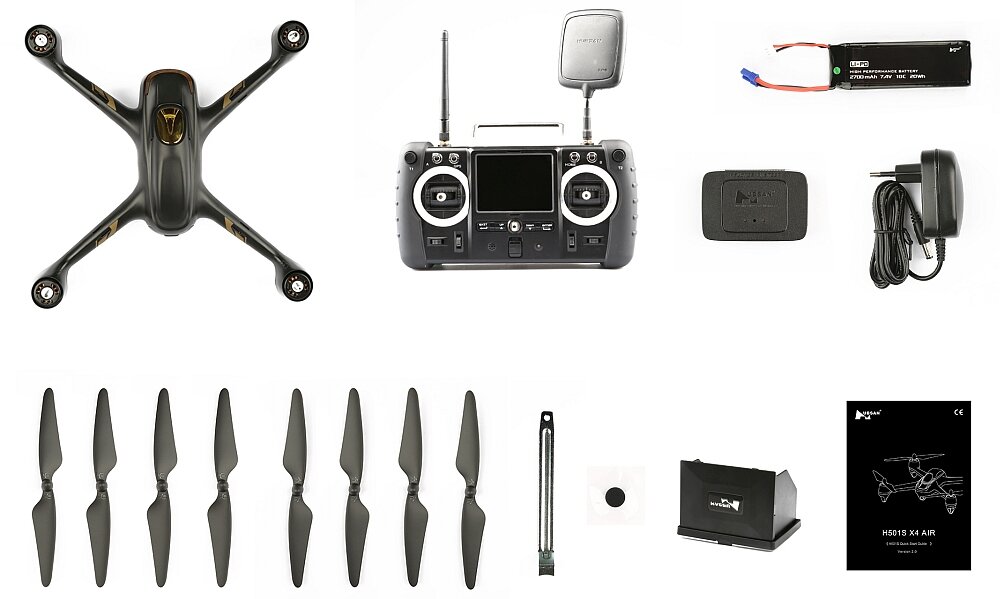 Dron HUBSAN H501S X4 Air 4 zestaw akcesoria