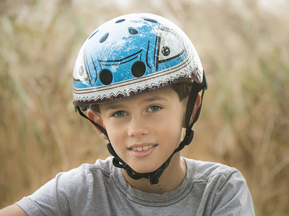 Kask HORNIT Shark Niebieski dla Dzieci (rozmiar S) regulacja rozmiar obwód głowy