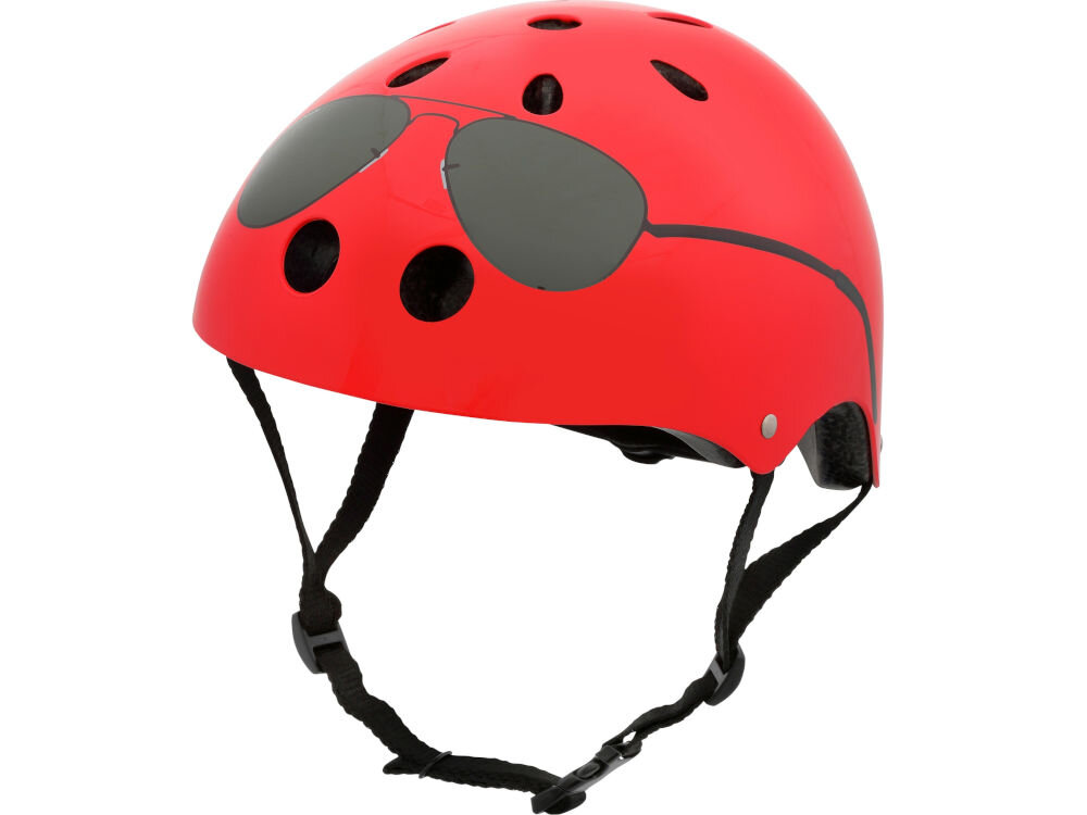 Kask HORNIT Aviators Czerwony-czarny dla Dzieci (rozmiar S) regulacja rozmiar