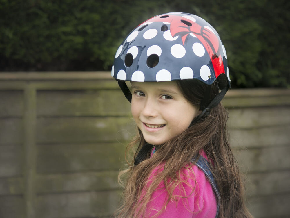 Kask HORNIT Polka Dot Wielokolorowy dla Dzieci (rozmiar S) regulacja rozmiar obwód głowy