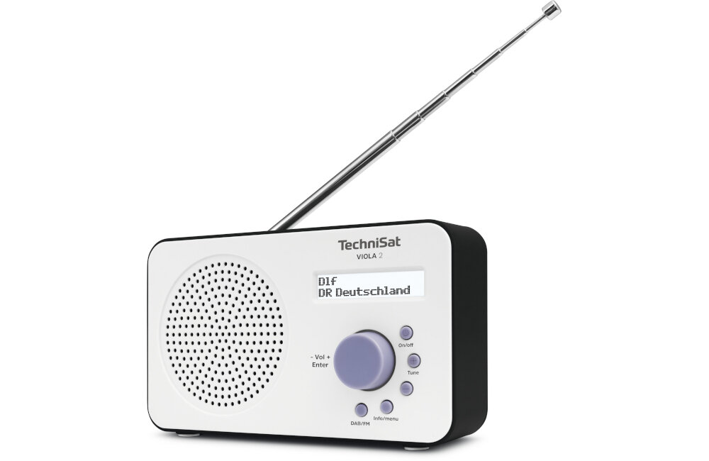 Radio TECHNISAT VIOLA 2 biało-czarny jakość dźwięku brak szumów i zakłóceń