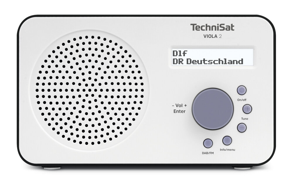 Radio TECHNISAT VIOLA 2 biało-czarny aktualna godzina stacja wykonawca i tytuł utworu