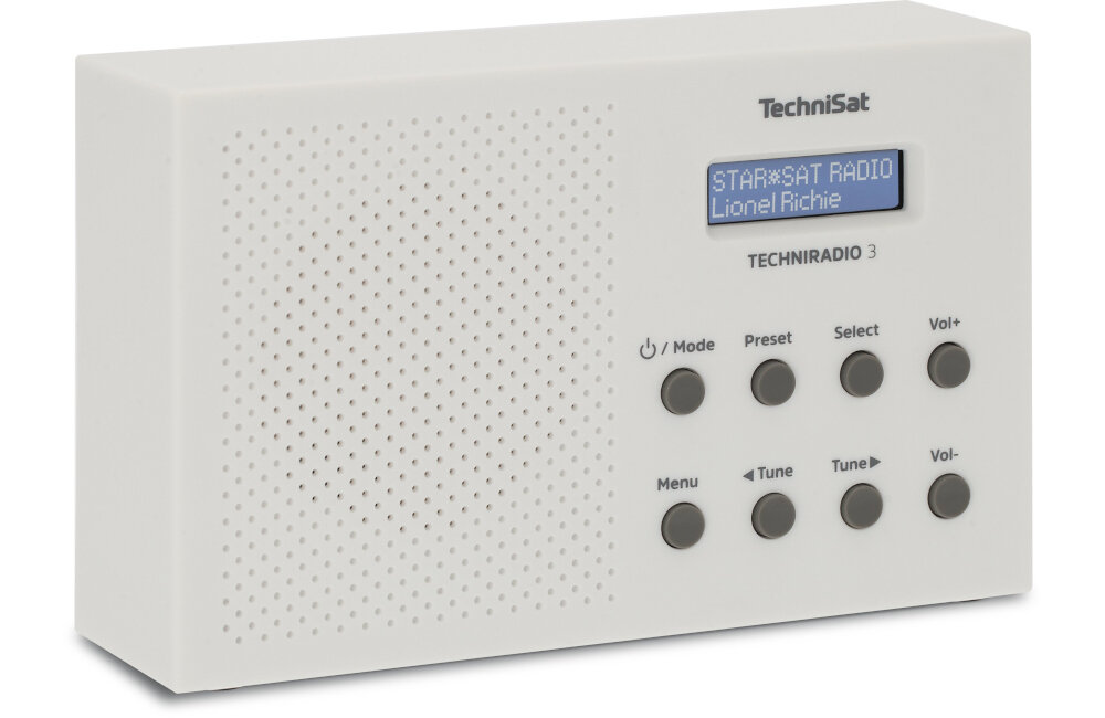 TECHNISAT TECHNIRADIO 3 BIALY wygląd budowa UKF DAB+ zasilanie mobilne stacjonarne