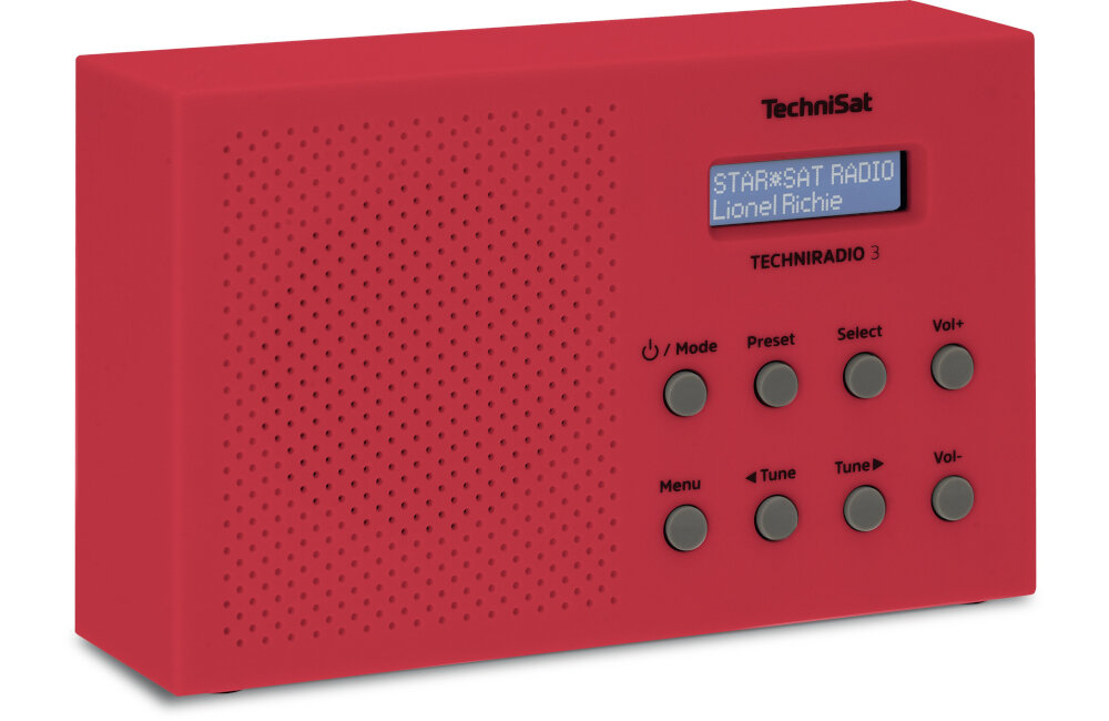 TECHNISAT TECHNIRADIO 3 CZERWONY wygląd budowa UKF DAB+ zasilanie mobilne stacjonarne