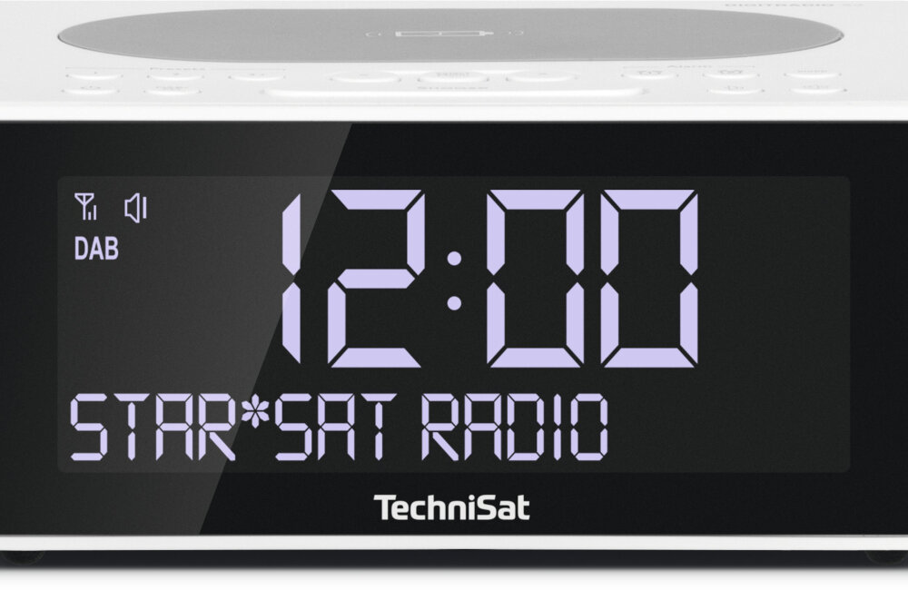 TECHNISAT DIGITRADIO 52 BIAŁY RADIOBUDZIK czytelny wyświetlacz ekran podświetlanie czas budzenia stacje