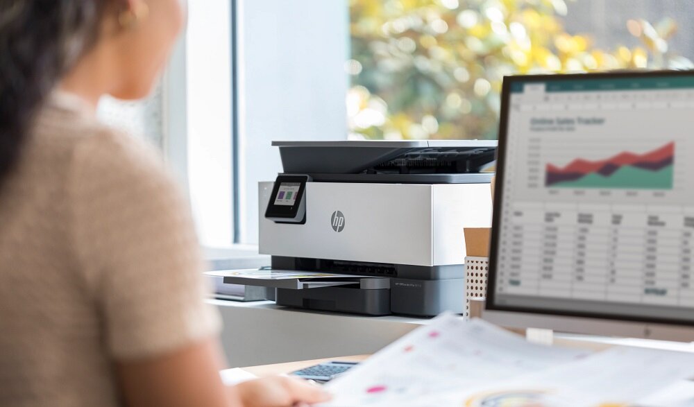 Urządzenie HP Officejet Pro 9023 - druk z chmury przez Wi-Fi Google Drive Dropbox