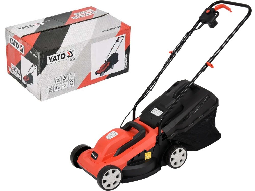 Kosiarka elektryczna YATO YT-85200 1300W w zestawie instrukcja obsługi w języku polskim karta gwarancyjna