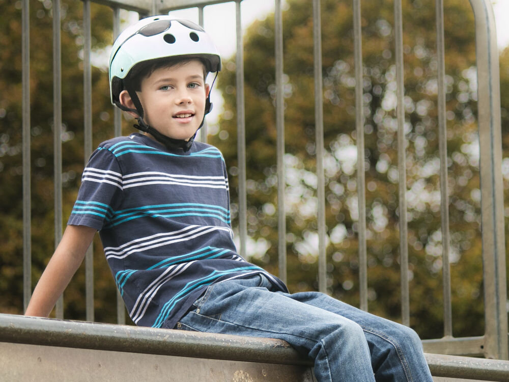 Kask HORNIT Aviators Small Niebieski dla Dzieci (rozmiar M) lampka tryby wentylacja