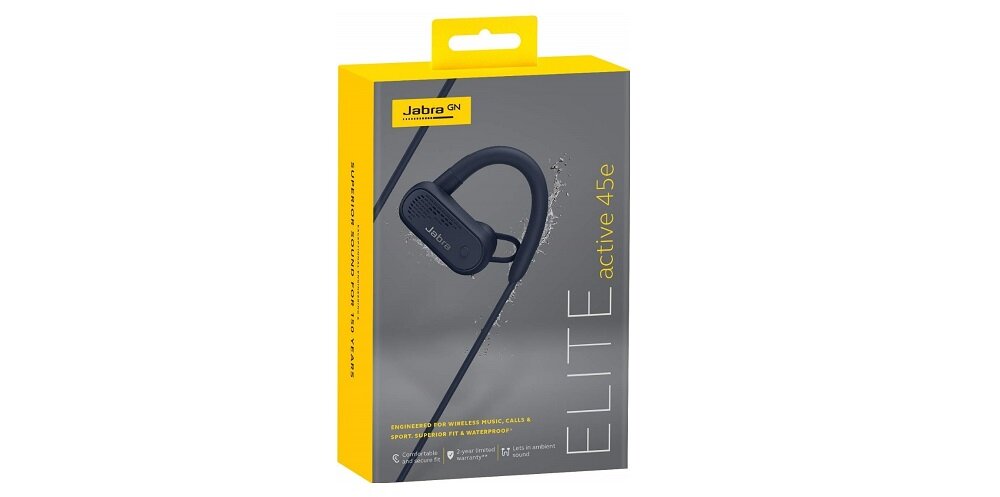Słuchawki dokanałowe JABRA Elite Active 45e Niebieski widok zestaw