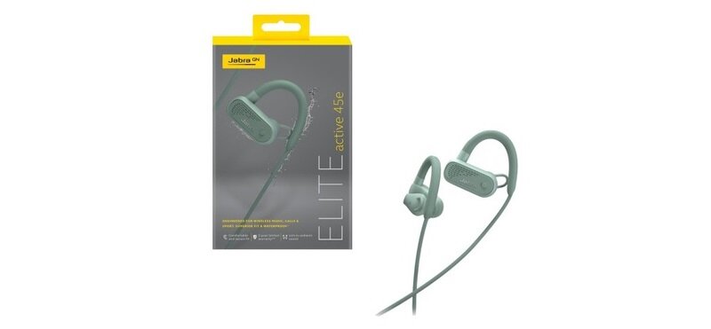 Słuchawki dokanałowe JABRA Elite Active 45e Mietowy widok zestaw