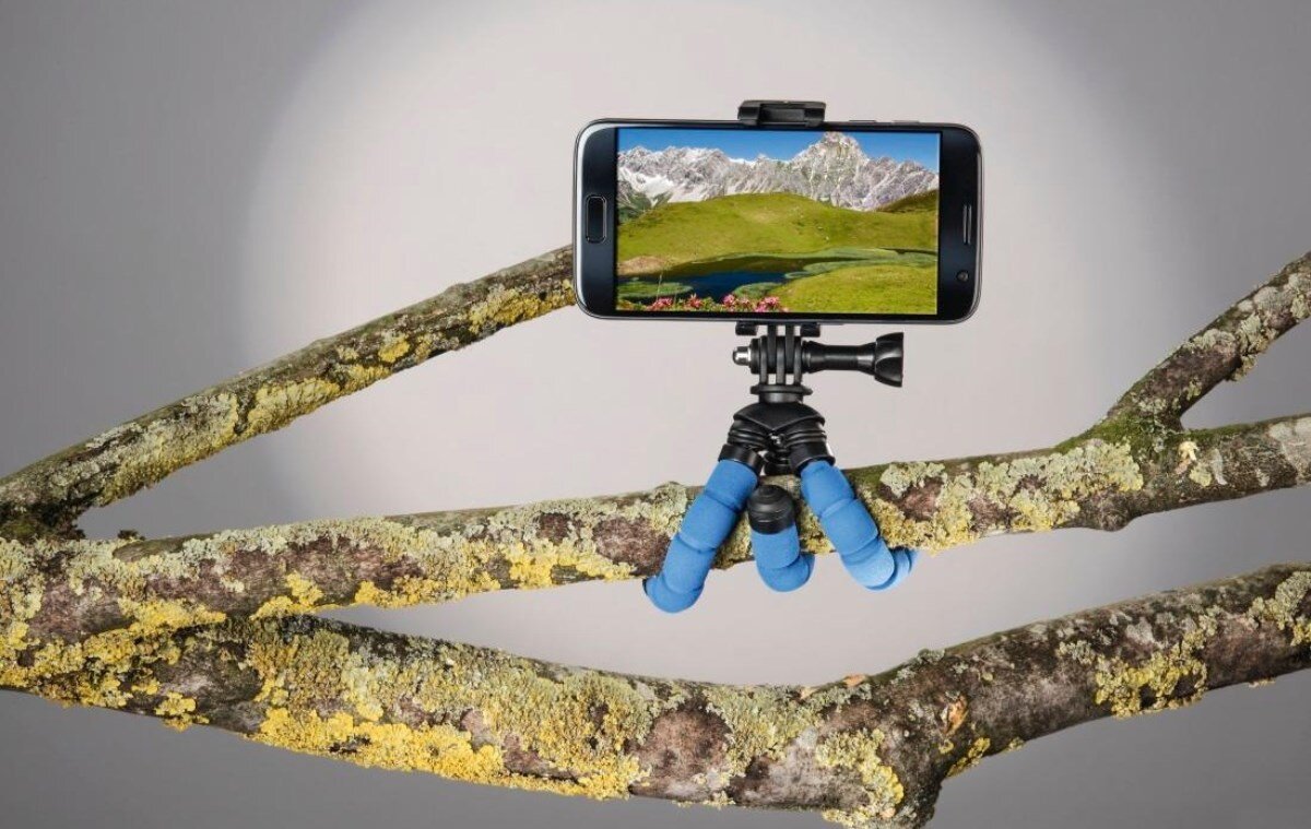 Stabilne zdjęcia, statyw Hama Flex 2w1, mocowanie 2w1 dla smartfona i GoPro