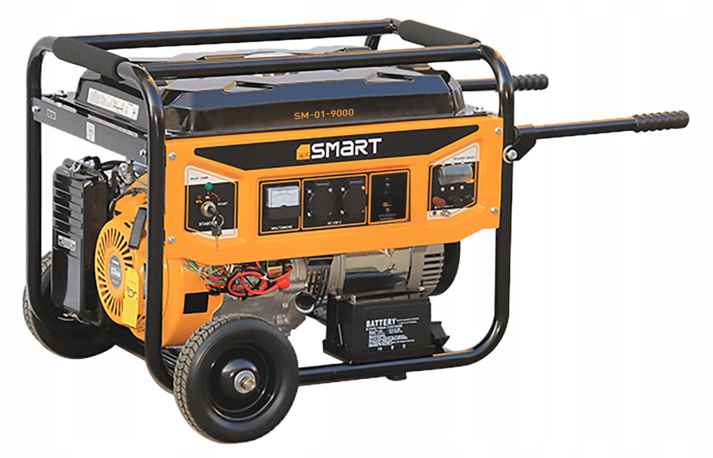 Agregat prądotwórczy SMART SM-01-9000 praca z czułymi odbiornikami stabilizacja napięcia AVR automatycznie reguluje napięcie wyjściowe