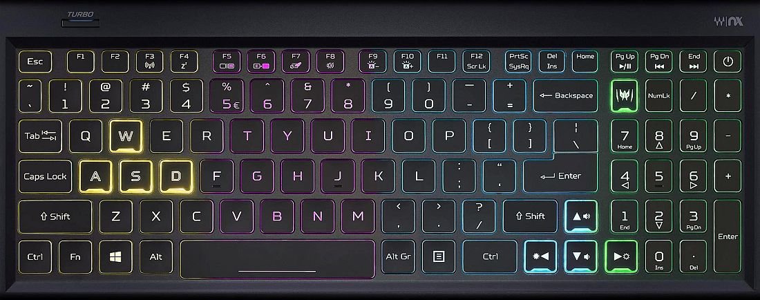 Laptop ACER Predator Helios 300 - klawiatura 