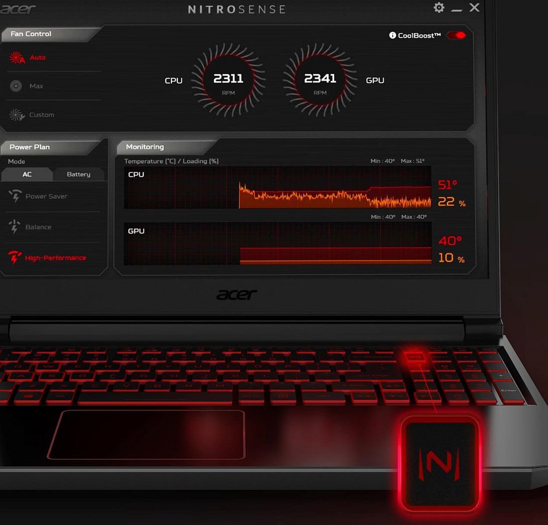 Laptop ACER Nitro 7 - CoolBoost