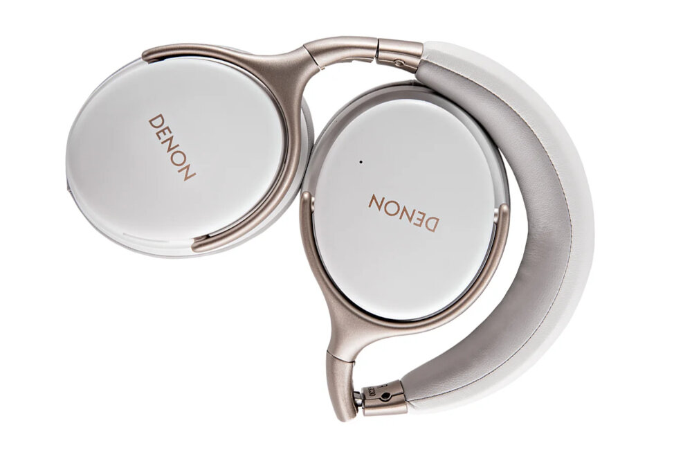 SŁUCHAWKI DENON AH-GC25W NAUSZNE BIALE regulacja głośności panel sterowania