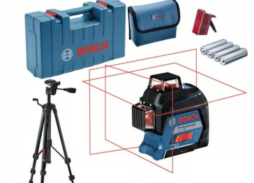 LASER WIELOFUNKCYJNY BOSCH GLL 3-80 + BT150 dodatkowe funkcje