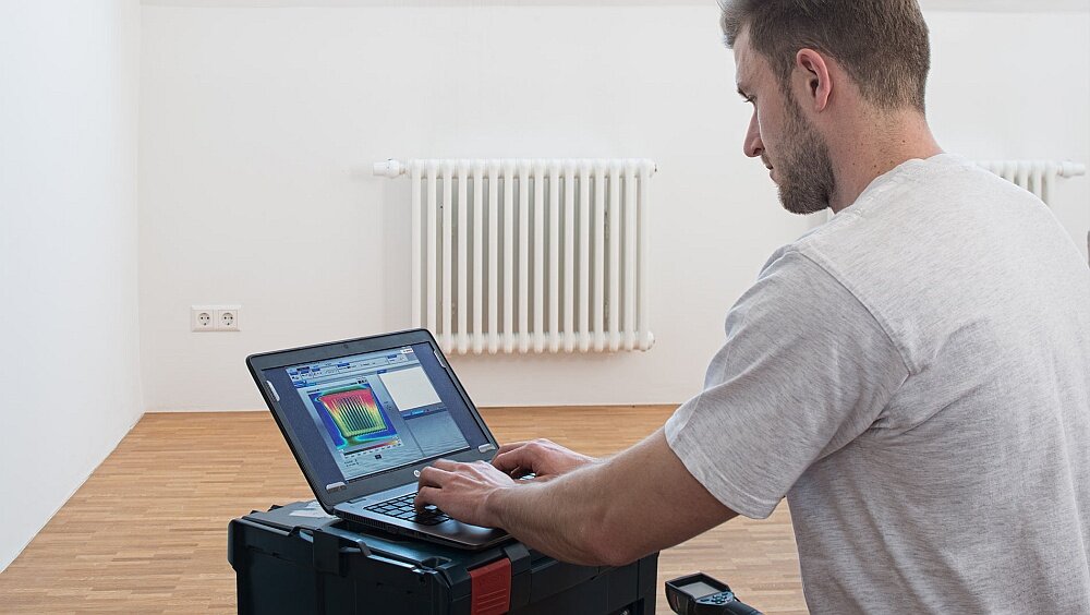 Kamera termowizyjna BOSCH Professional GTC 400 C praca ekran pomiar zakres aplikacja