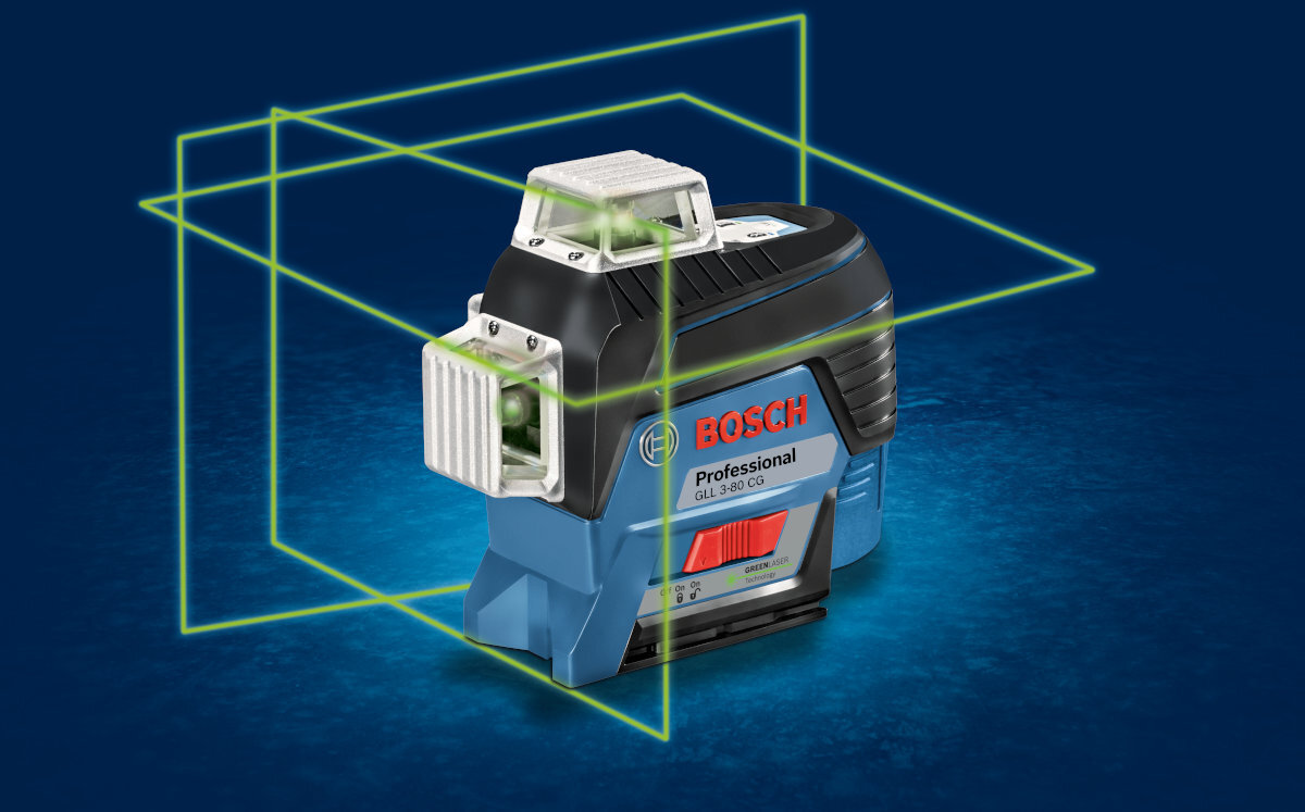 Laser liniowy BOSCH GLL 3-80 CG 360 stopni linie efektywność poziom pion