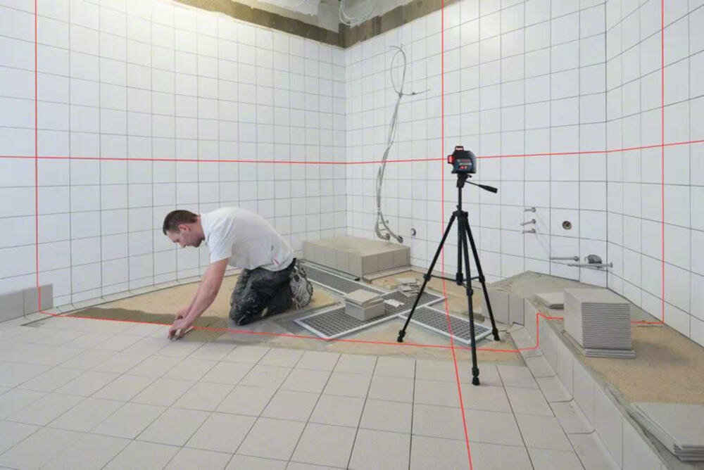 BOSCH GLL 3-80 głowice laserowe praca laser płaszczyzny