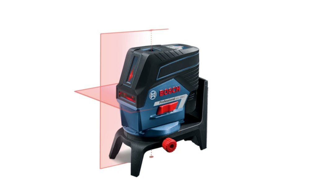 BOSCH GCL 2-50 C laser krzyżowy punktowy prace wykończenie remont branża budowlana ścianki działowe prace niwelacyjne montaż układanie wykańczanie linie